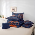 thumbnail image 4 of Basketball Bed in a Bag Twin Sport Game Ball Theme Comforter Set with Sheets Basketball Room Decor Bed Set Sports Bedding Sets Teen Sports Sheets 7 Pcs Navy Blue Orange, 4 of 5