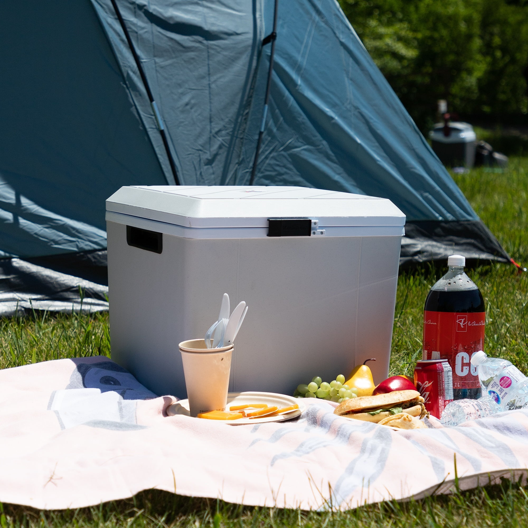 Koolatron 12V Electric Cooler/Warmer 27L (29 qt), Two-Way Design, Gray