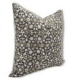 thumbnail image 2 of Fabdivine Block Print Throw Pillow Cover, 14x20 Inch Thick Linen Decorative Cushion Cover, Floral Print Boho Design Brown Pillow Cover for Sofa and Couch, 2 of 5