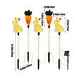 thumbnail image 3 of Moocorvic Solar Easter Bunny Stake String Lights for Easter Yard Decorations, 5 LED 19.7Inch Waterproof Outdoor Solar Eggs Lights Pathway Garden Stake(Rabbit and Carrot), 3 of 9