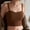 Brown, variant on Women's Seamless Padded Bralette Tube Top with Chest Support, Wireless Strapless Backless Bra for Daily Wear, Comfortable Stretchy Charming Wrap Top