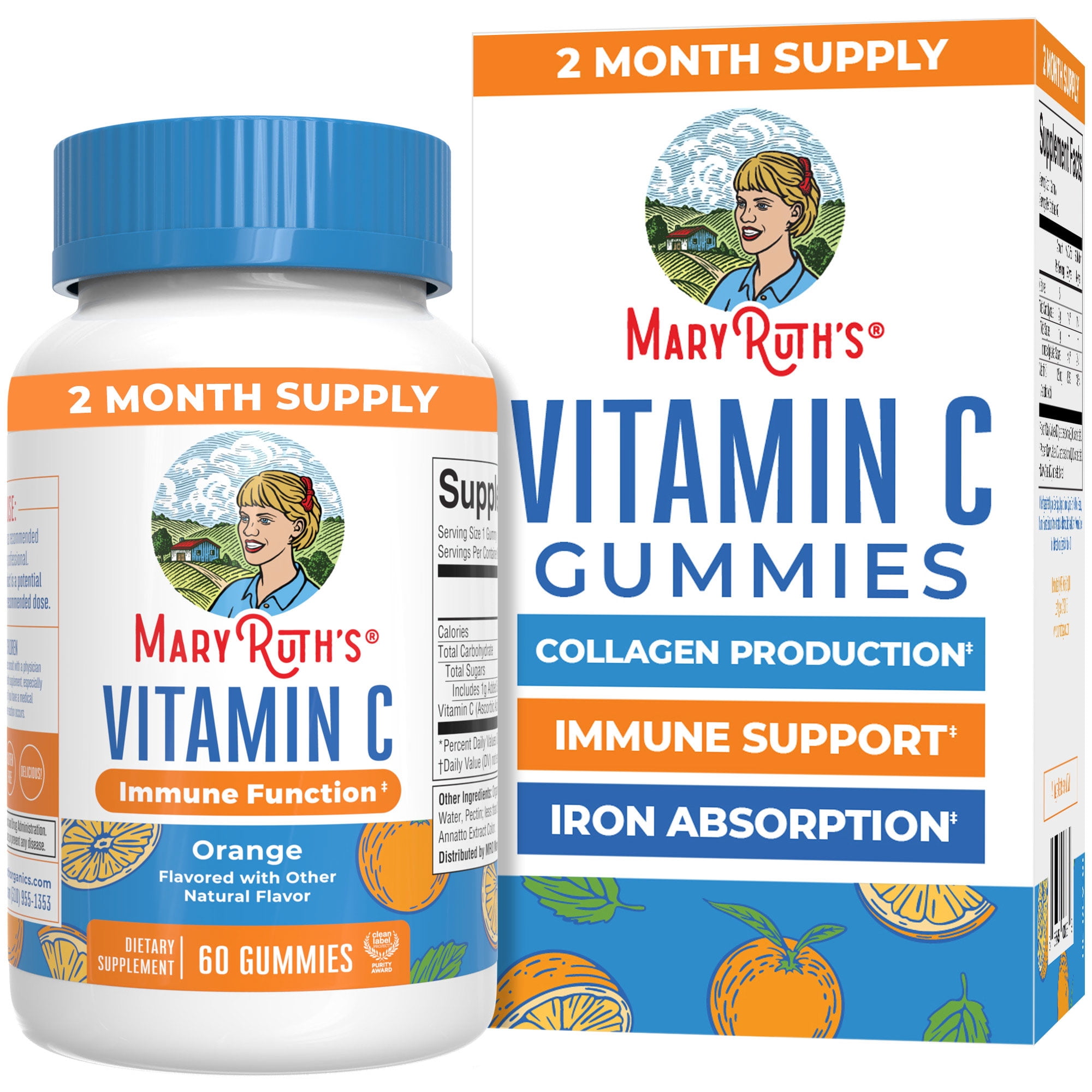MaryRuth's Vegan Vitamin C Gummies 2 Month Supply