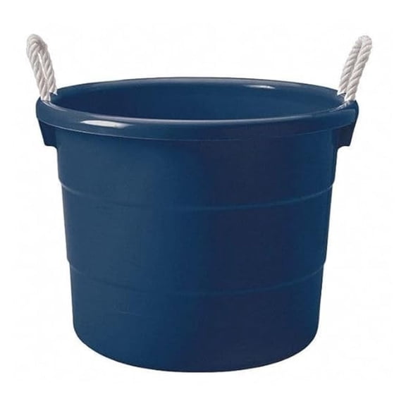 , 0402GRRB.08, Storage Tub W/ Rope Handles, 18 Gal, Navy