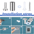 thumbnail image 4 of Innovative Wall Mount Standoffs, Achieving A Floating Effect for Your Glass Acrylic Signs, Stainless Steel Mounting Hardware Ensuring Sturdy Durability, Rubber Spacers for Extra, 4 of 8