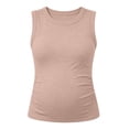 thumbnail image 5 of Loopsun Women Maternity Tank Tops Sleeveless Round Neck Thin Loose Large Size Inner Outer Basic Tops, 5 of 5