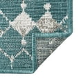 thumbnail image 7 of Unique Loom Outdoor Trellis Collection Area Rug - Cardak (9' x 12' Rectangle Teal/Ivory), 7 of 7