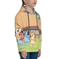 thumbnail image 3 of Lsque Bluey Patten Youth Hoodie Sweatshirt Pullover with Kangaroo Pocket Boys and Girls Hoodie Warm Hoodie for Kids, 3 of 8