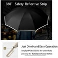 thumbnail image 4 of SIABC-Inverted Reverse Golf Umbrella 10 Ribs Travel Folding Anti 99 UV Protection UPF 50, Automatic Open/Close,Lightweight Compact Portable Backpack Outdoor,Sun/Rain,Men Women Carabiner Handle Design, 4 of 4