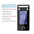 thumbnail image 2 of 4.3inch Biometric Face Identification Access Control Attendance Machine Time Clocks For Employees Small Business, 2 of 5
