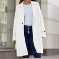 thumbnail image 1 of IMENGL Manteau d'Hiver à Manches Longues à Revers pour Femme, Blanc TG, Taille M-3TG, 1 of 6