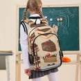 thumbnail image 7 of FORMRS Unisex School Backpack 17" Student Travel Bag with Laptop Compartment, Brown Cakes, 7 of 7