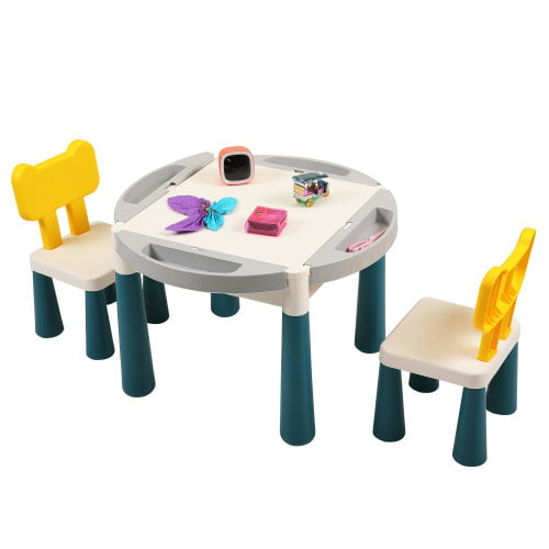 Building Blocks Toy Co Details about   KIDCHEER 7-in-1 Kids Multi Activity Table & 2 Chairs Set 