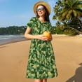 thumbnail image 4 of Defioc Crayfish Army Pattern Womens Summer Dresses Short Sleeve Sundress 2025 Beach Vacation Dresses with Pockets -XX-Large, 4 of 6