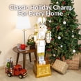 thumbnail image 3 of Sunnydaze Gold Polyresin Pierre the Fleur-de-Lis Nutcracker Christmas Statue, 47", 3 of 21