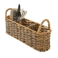 thumbnail image 5 of Better Homes & Gardens Beige & Black Resin Rattan Oval Caddy, 5 of 6