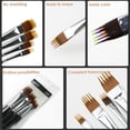thumbnail image 3 of Set de 4 pinceles peine GACDR de mango corto para textura, 3 of 6