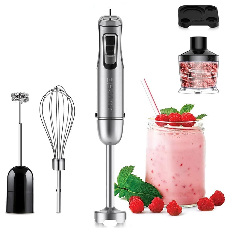 6 in 1 Immersion Handheld Blender, 304 Stainless Steel Hand Blender  Electric with Food Grade Silicone Removable Cover, Hand Blender, Immersion  Blender
