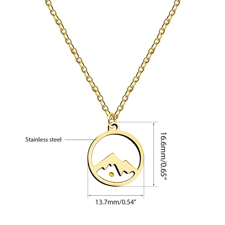 Mustard Seed Round Mountain Faith Necklace Christian Jewelry
