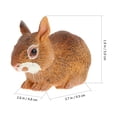 thumbnail image 3 of KAKOWELY Cottontail Rabbit Home Decor Plastic Miniature Animal's Figurine Desktop Decor,3.74X"X2.68"X1.97", 3 of 5