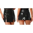 thumbnail image 5 of YiZYiF Womens Latex High Waist Mini Skirt Pu Leather Wet Look Bodycon Skirts for Rave Party Clubwear Black XXL, 5 of 6