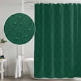 thumbnail image 4 of Polyester Fabric Dark Green Plaid Shower Curtain, Country Vintage Abstract Striped Lattice Waterproof Bathtub Curtain Bathroom Decor Set with Hooks 72 x 78 Inches, 4 of 6