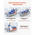 thumbnail image 2 of KFFKFF Premium 3 Function Full Electric Hospital Bed, ICU Electric Medical Bed with Backrest, Legrest & Height Adjustment, 5" Locking Casters, 550LBS Loading, 2 of 9