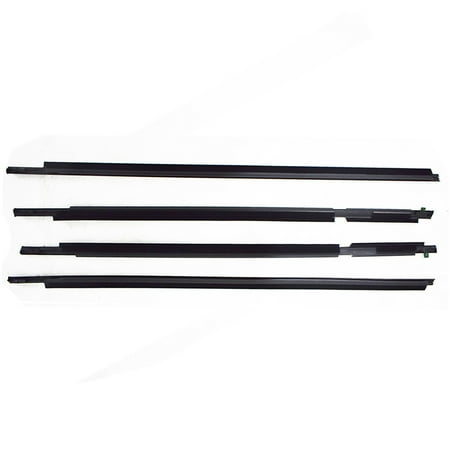 

4Pcs Door Outside Weatherstrip Trims Window Weather Stripping Seal Belt Moulding Trim 75722-60080 Replacement for 2003-2009 Lexus GX470 Toyota Land Cruiser Prado 120 Series