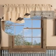 thumbnail image 3 of VHC Brands Kettle Grove Window Curtain, Applique Crow and Star Valance, Tan, 16x60, 3 of 5