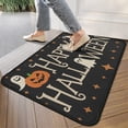 thumbnail image 4 of Happy Halloween Pumpkin Non Slip Washable Door Mat Pumpkin Spooky Doormat Retro Outdoor Inside Floor Rugs Crystal Velvet 30x17 Inches, 4 of 7