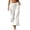 White25, variant on Karymi Women's Clothing Drawstring Elastic Waist Ruffle Hem Cropped Wide Leg Beach Pants, Adjustable Tie Cuff Casual Anckle Trousers with Side Pockets Workout Shorts Women