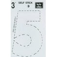 thumbnail image 2 of Hy-Ko Vinyl Number 5 White Self-Adhesive 3" Case of 10, 2 of 2