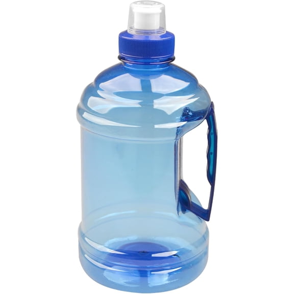 ACDANC Plastic Water Bottles Water Jugs with Handle,1L Transparent & Portable Sports Bottle with Push-Button Lid for Camping,Gym,Outdoor Activities