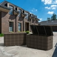 thumbnail image 2 of Abrihome Brown Outdoor Aluminum Frame Storage Deck Box (Capacity Is 296 Gallons), 2 of 8