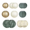 thumbnail image 4 of Conjunto de linternas de papel,Juego de linternas de papel Linternas con pompones de papel con bolas,Linternas de bolas Pompones de papel Pompones de papel colgantes,Decoraciones de linternas, 4 of 9