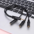 thumbnail image 2 of Conector 4 Polos 3 5 Mm A Cable Adaptador Divisor Audio Estéreo 3 Vías, 2 of 6
