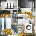 thumbnail image 4 of Kitchen Rugs and Mats Non Skid Washable Set of 2, Yellow Butterfly Sunflowers Blossom Kitchen Mats for Floor, Vintage Floral Bouquet Flower Bloom Under Sink Mats for Kitchen Waterproof, 4 of 6