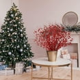 thumbnail image 3 of Siloon 10 Pack Artificial Glitter Berry Stem Ornaments 19.7 Inches Fake Christmas Picks Decorative Glitter Sticks for Christmas Tree DIY Wreath Crafts Gift Fireplace Holiday Home Decor (Red), 3 of 7