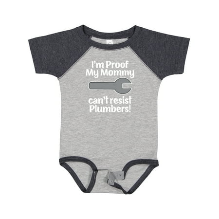 

Inktastic Proof Mommy Cant Resist Plumber Dad Gift Baby Boy or Baby Girl Bodysuit