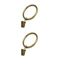 thumbnail image 2 of jesticaly 10 Pcs Rustproof Curtain Rings Home Decoration Shower Curtain Rings Clamps Drapery Clips Bath Curtain Rod Clips Window Accessoy Green bronze color 3.5mm*35mm 2Set, 2 of 6