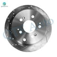 thumbnail image 2 of Set of 8 Rear 313mm Drilled Slotted Brake Disc Rotors-Ceramic Brake Pad Kit-Wheel Hub Bearing Assembly For 2005-2010 Honda Odyssey, 2 of 10