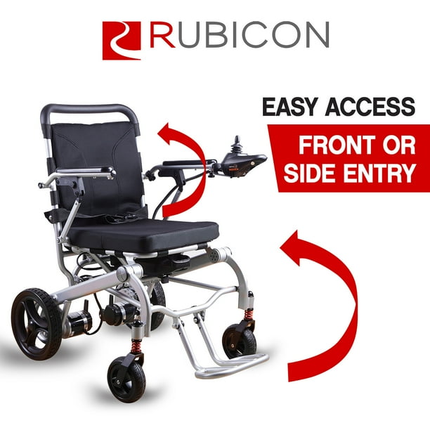 Rubicon Super Lightweight Foldable Electric Wheelchair Easy to Use