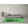 thumbnail image 3 of Ahgly Company Indoor Square Oriental Emerald Green Industrial Area Rugs, 7' Square, 3 of 4