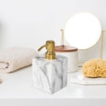 thumbnail image 6 of DOMELAY Marble Texture Soap Dispenser Hand Soap Liquid Dispenser for Countertop Home White, 6 of 9