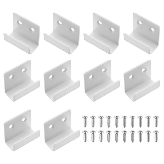 Uxcell 10 Pcs Stainless Steel Tile Hanger Tile Display Bracket White Inner Width 0.59"