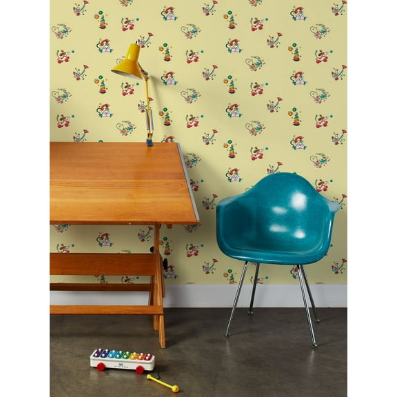 Animated Toys Removable Vinyl Wallpaper By Fisher-Price - Yellow