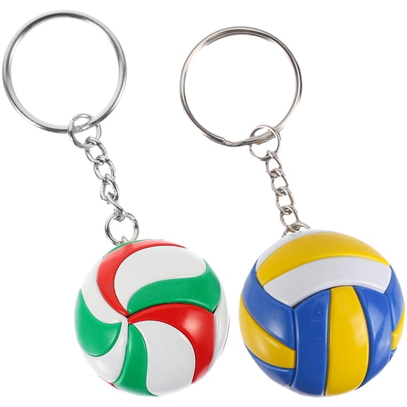 BESTOYARD Adorable Volleyball Keychain Fashionable Decorative Bag Pendant 2Pcs