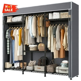 VIPEK V4C Durable Garment Rack with Adjustable Rod Large Heavy Duty Hanging Closet Rack with Gray Cover Walmart
