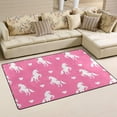 thumbnail image 2 of Coolnut Lightweight Soft Area Rugs 60 x 39 inch (5'x 3'3"), White Unicorn Silhouette with Heart Floor Mat for Kids Playing Room Hardwood Floor Living Room Nursery Rugs, 2 of 6