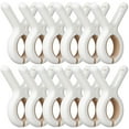 thumbnail image 1 of Pinzas de plástico para ropa, paquete de 12, antióxido con resortes fuertes, 1 of 8