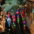 thumbnail image 2 of Northlight 6ct Glittered Finial Asymmetrical Glass Christmas Ornament Set 6.5" - Red/Green, 2 of 3
